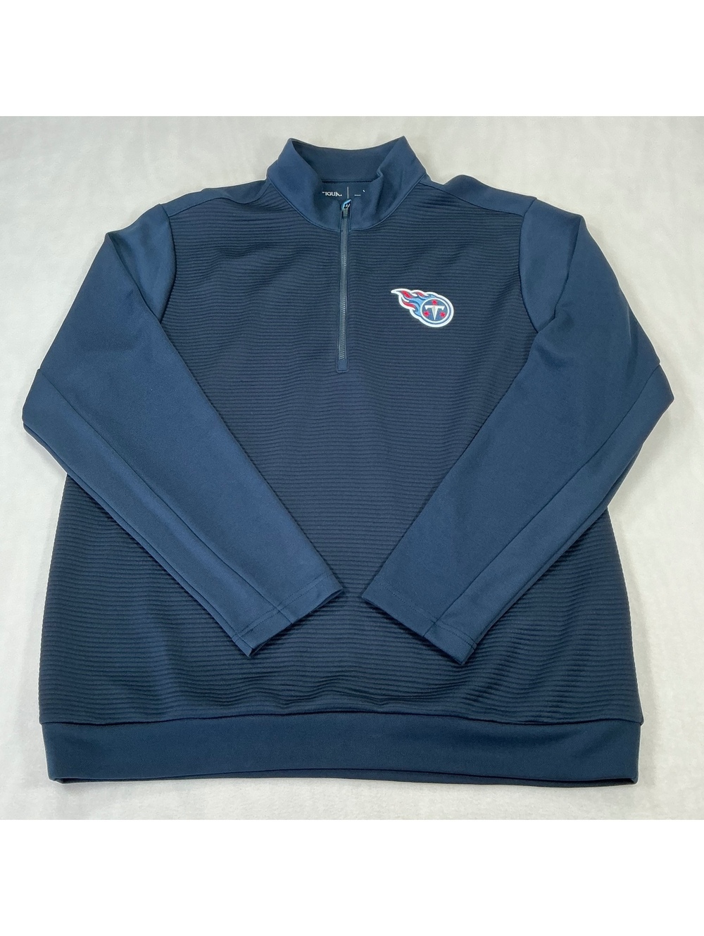 Antigua Tennessee Titans NFL 1/4 Zip Pullover Mens XL Blue Performance